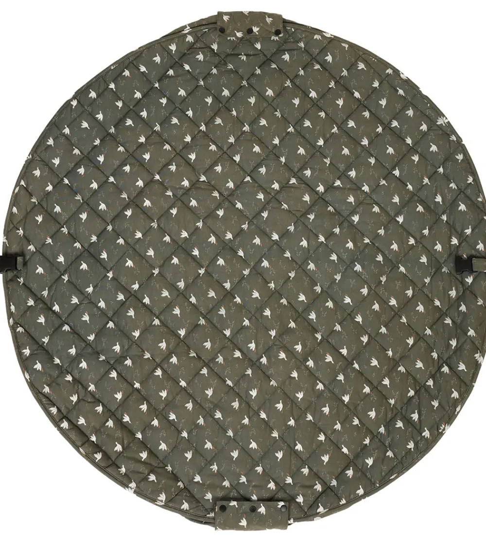 Play&Go Legetæpper Og Legegulve|Tæpper*Legetøjstæppe - Ø120 cm - Soft Organic - Bird