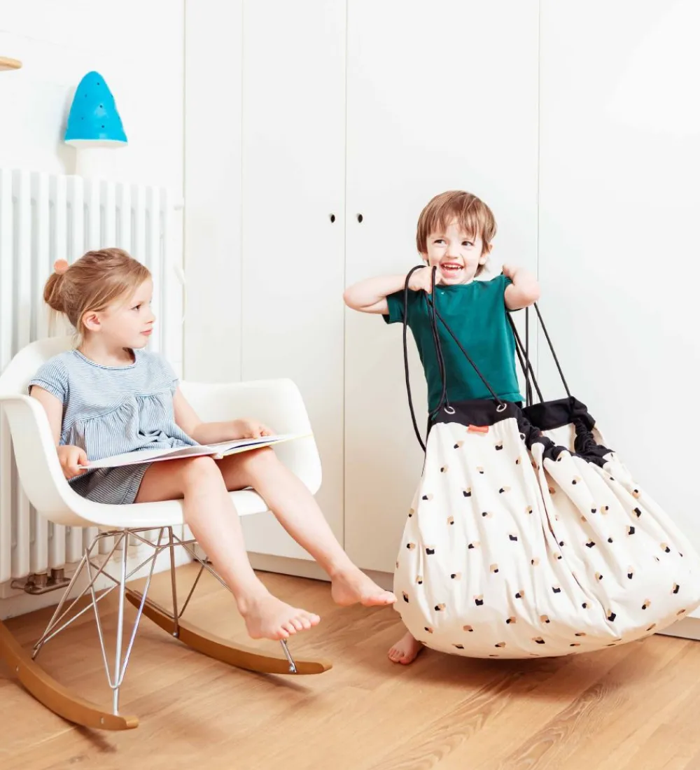 Play&Go Opbevaringstæpper*Legetøjstæppe - Ø140 cm - Paint Wipes