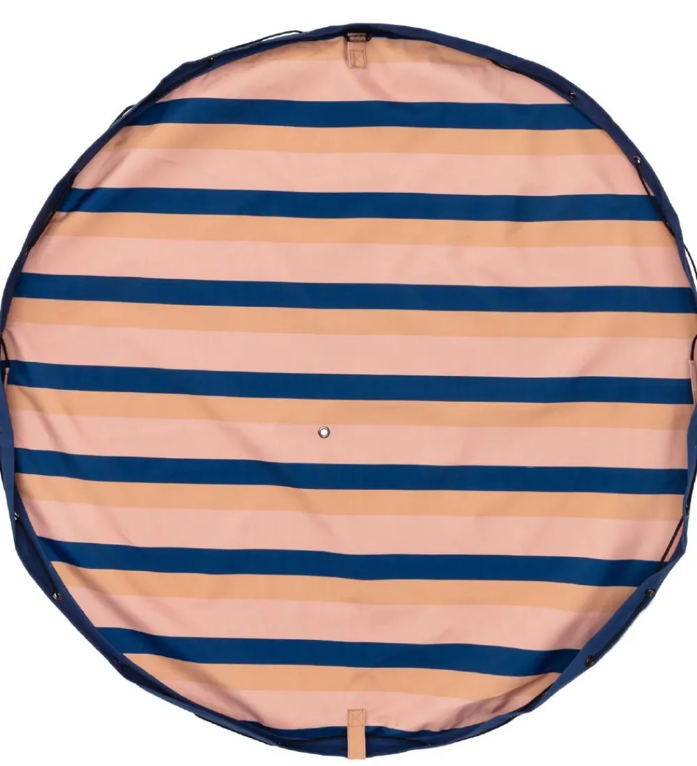 Legetæpper Og Legegulve|Opbevaringstæpper-Play&Go Legetøjstæppe - Outdoor - Ø140 - Mokka Stripes