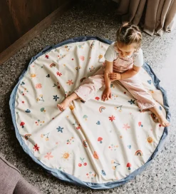 Babylegetøj|Legetæpper Og Legegulve-Play&Go Legetøjstæppe/Opbevaring - 140 cm - 2-i-1- Funny Days