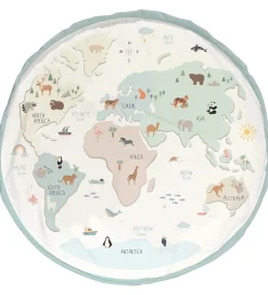 Legetæpper Og Legegulve|Babylegetøj-Play&Go Legetøjstæppe/Opbevaring - 140 cm - 2-i-1 - Worldmap