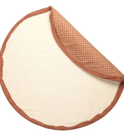 Play&Go Legetæpper Og Legegulve*Legetæppe - Ø140 - Grid Brown