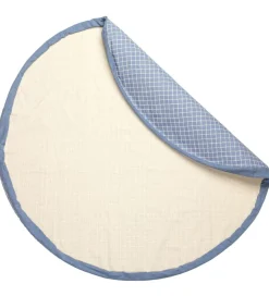 Play&Go Legetæpper Og Legegulve*Legetæppe - Ø140 - Grid Blue