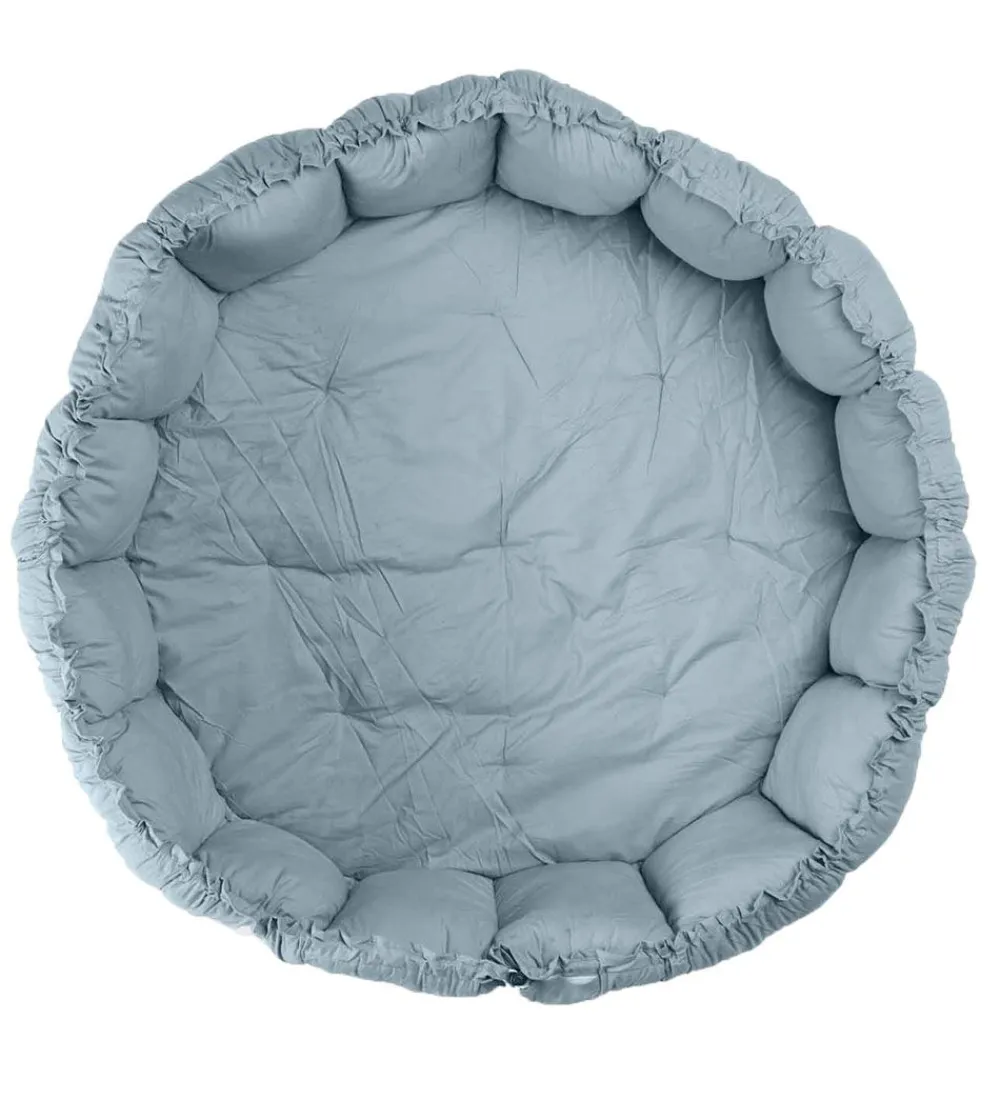 Legetæpper Og Legegulve-Play&Go Legetæppe - 3-i-1 - Ø130 cm - Dusty Blue
