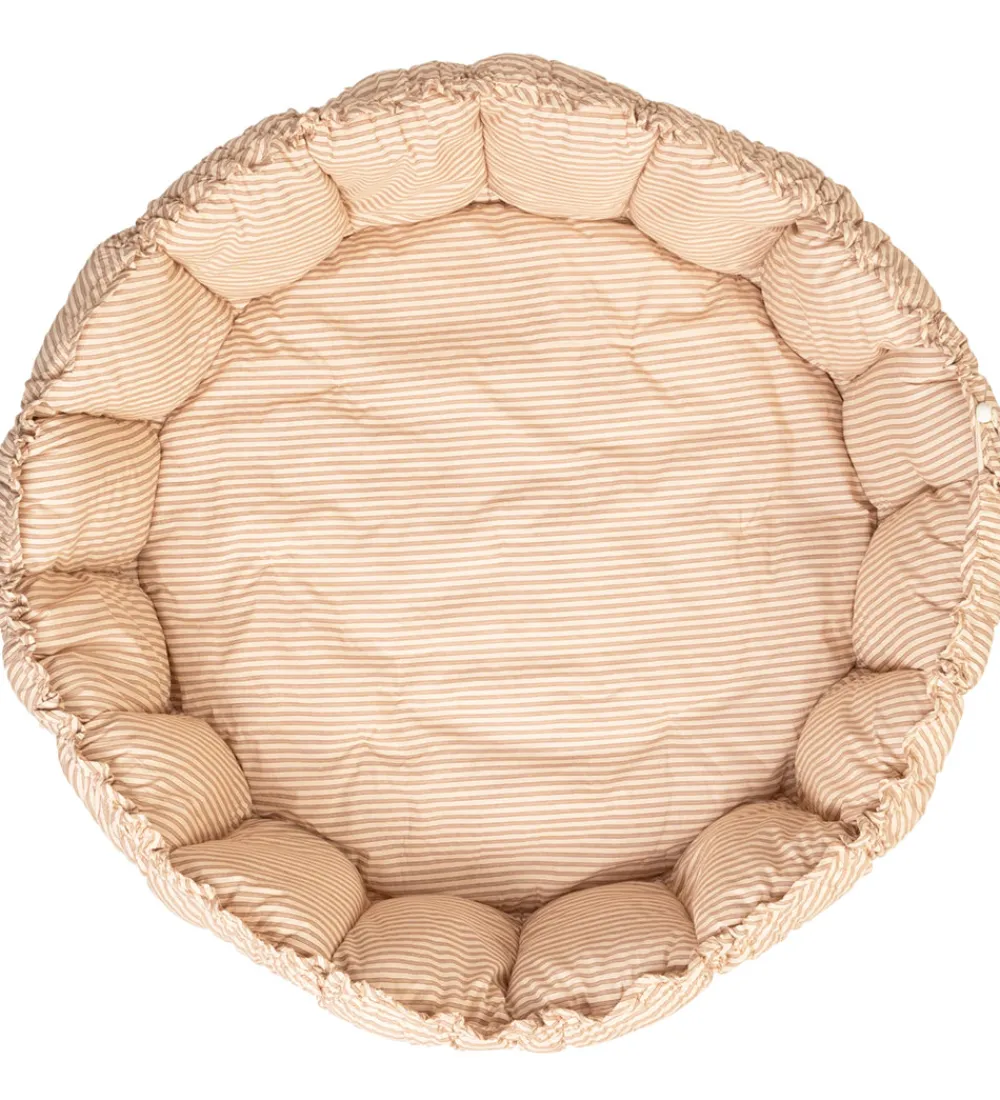Legetæpper Og Legegulve|Tæpper-Play&Go Legetæppe - 3-i-1 - Ø130 cm - Bloom Stripes Brown