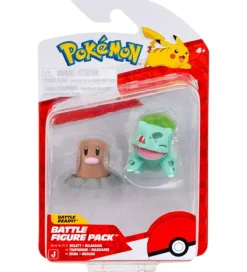 Figurer-Pokémon Figurer - Battle Figure - 2-pak - Diglett/Bulbasaur