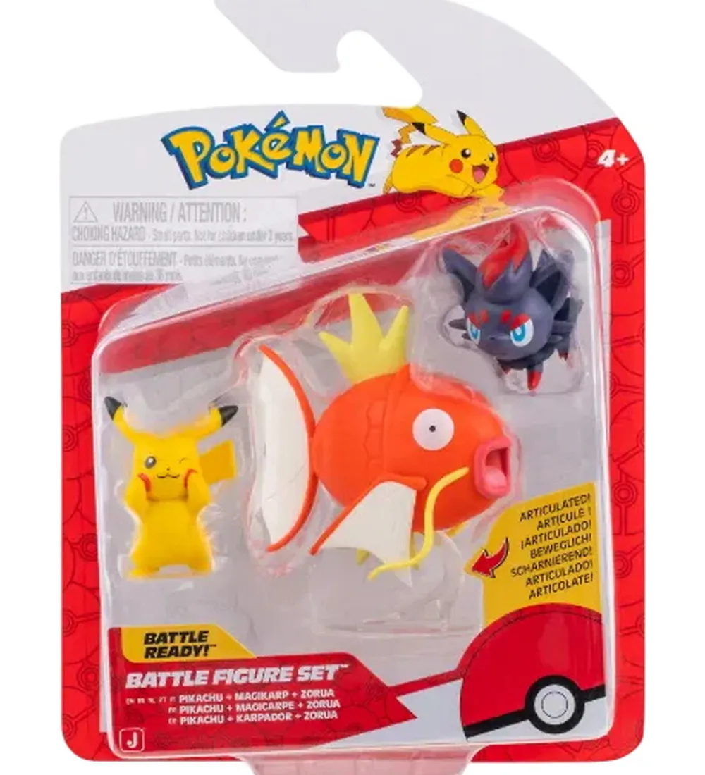 Figurer-Pokémon Figurer - Battle Figure - Pikachu/Magikarp/Zorua