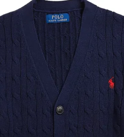 Striktrøjer-Polo Ralph Lauren Cardigan - Strik - Cable - Navy
