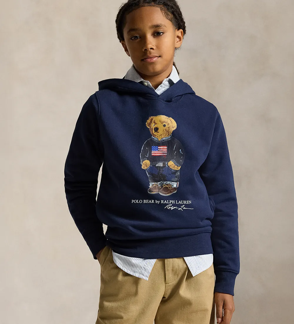 Hættetrøjer|Bluser-Polo Ralph Lauren Hættetrøje - Core Bear - Cruise Navy