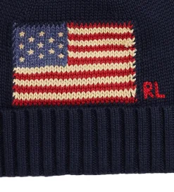 Polo Ralph Lauren Huer Og Hatte*Hue - Strik - Hunter Navy m. Flag