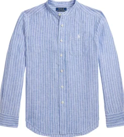 Polo Ralph Lauren Konfirmationstøj*Skjorte - Postboy - Blå/Hvidstribet