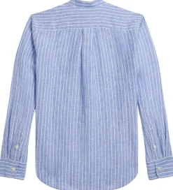Polo Ralph Lauren Konfirmationstøj*Skjorte - Postboy - Blå/Hvidstribet