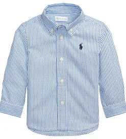 Polo Ralph Lauren Konfirmationstøj*Skjorte - Slim Fit - Blå/Hvidstribet