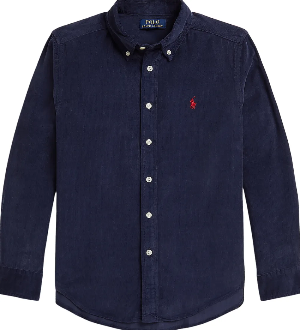 Skjorter|Konfirmationstøj-Polo Ralph Lauren Skjorte - Fløjl - Newport Navy
