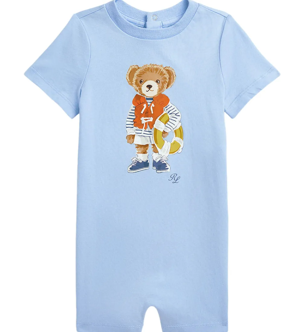 Polo Ralph Lauren Sommerdragter*Sommerdragt - Lyseblå m. Bamse