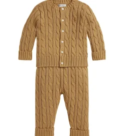 Striktrøjer-Polo Ralph Lauren Sæt - Cardigan/Bukser - Strik - Classic Camel