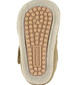 Begyndersko-Pom Pom Skindfutter - Beginners Velcro - Kakhi Suede