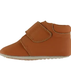 Pom Pom Børnesko Og Babysko|Begyndersko*Skindfutter - Beginners Velcro - Noos - Camel