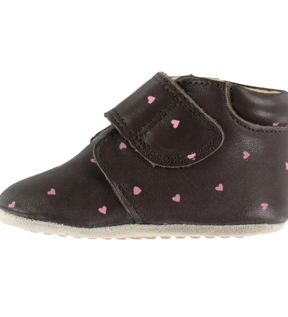 Pom Pom Begyndersko*Skindfutter - Beginners Velcro - Heart AOP