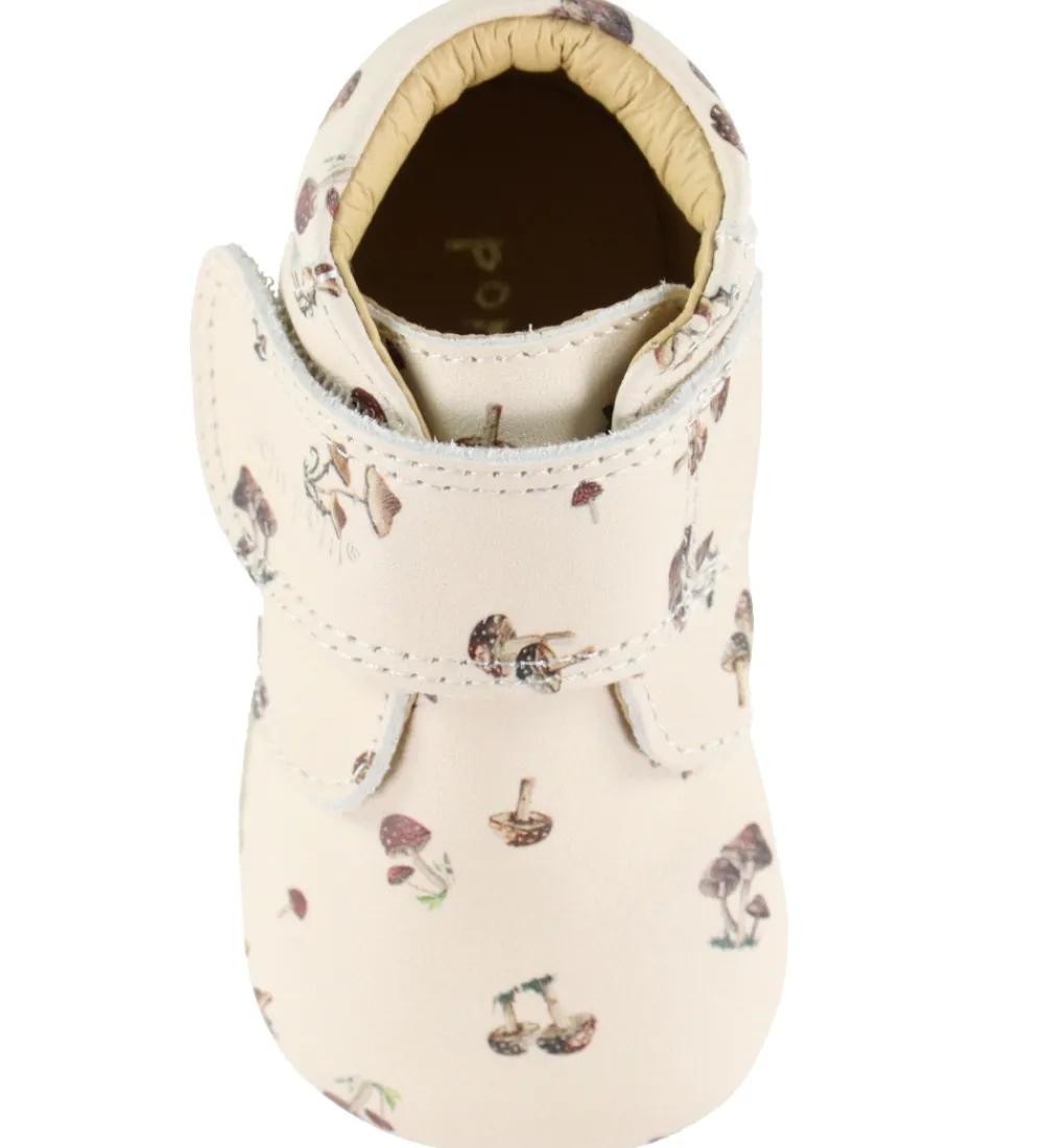 Begyndersko-Pom Pom Skindfutter - Beginners Velcro - Fungi AOP