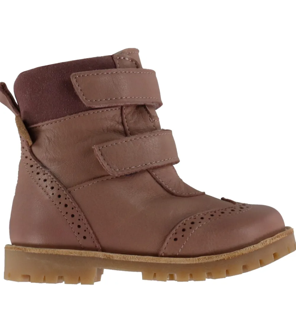 Pom Pom Vinterstøvler*Vinterstøvler - Broque Velcro Boot Tex - Dark Rose