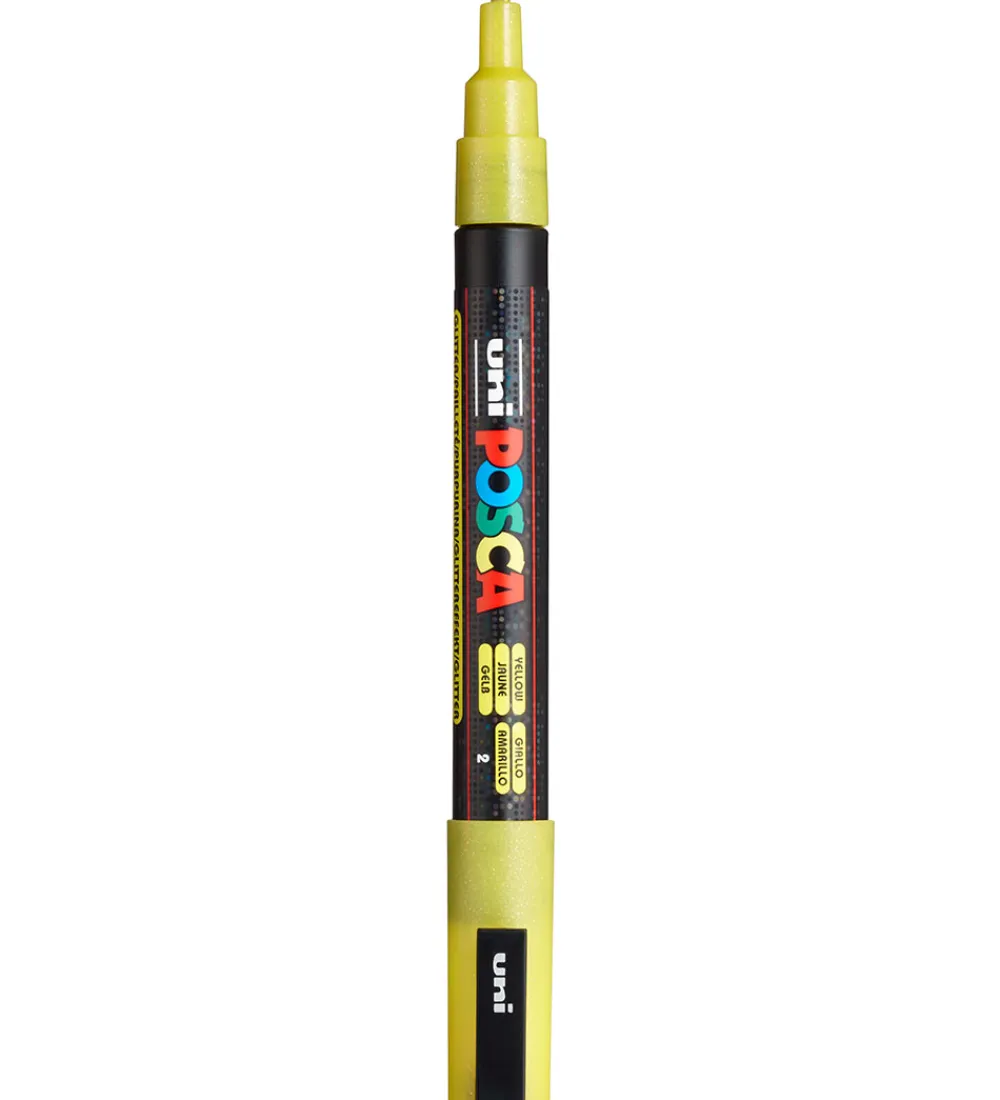 Posca Tuscher Og Farver*Tuscher - PC-3M - 4 stk. - Orange/Rosa/Rød/Gul m. Glimmer