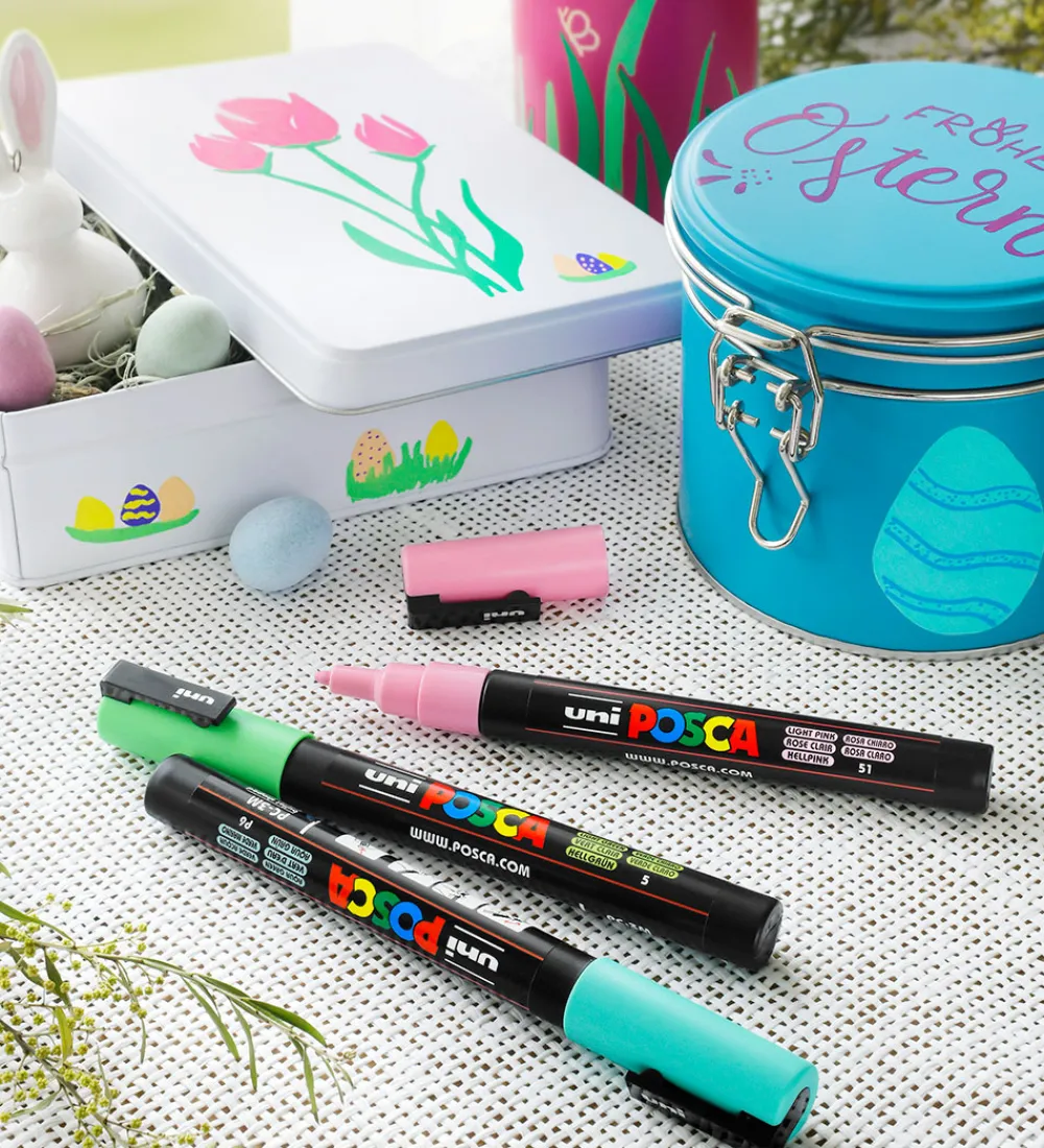 Posca Tuscher Og Farver*Tuscher - PC-3M - 4 stk. - Afdæmpede farver