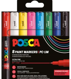 Posca Tuscher Og Farver*Tuscher - PC-1M - 8 stk. - Multifarvet