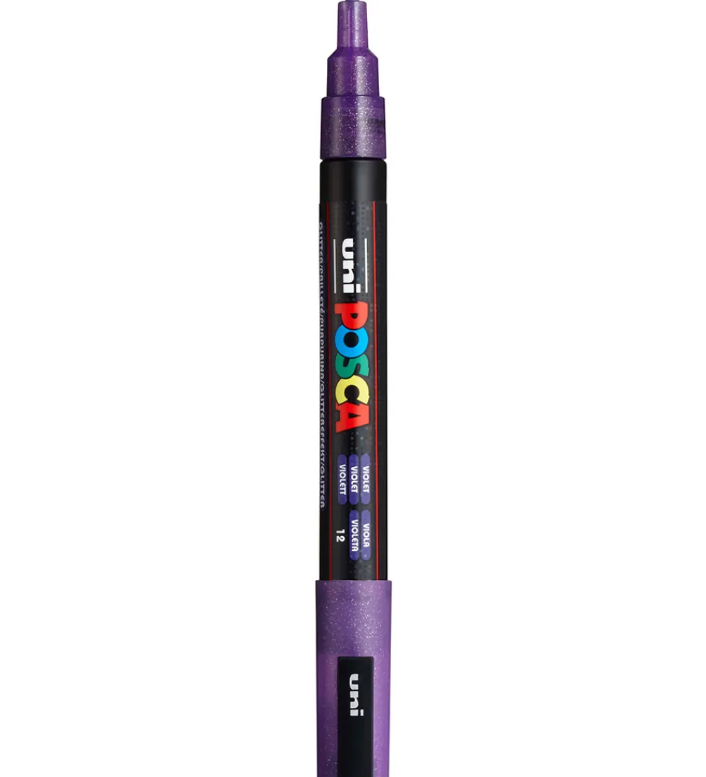 Tuscher Og Farver-Posca Tuscher - PC-3M - 4 stk. - Blå/Grøn/Lilla m. Glimmer