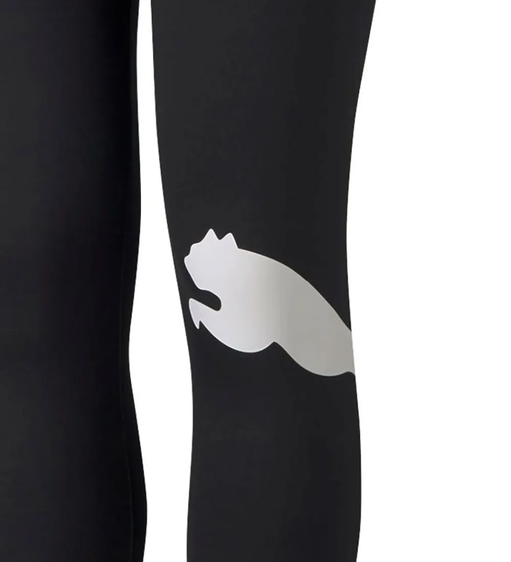 Puma Gymnastiktøj*Leggings - Active - Sort m.Hvid Logo