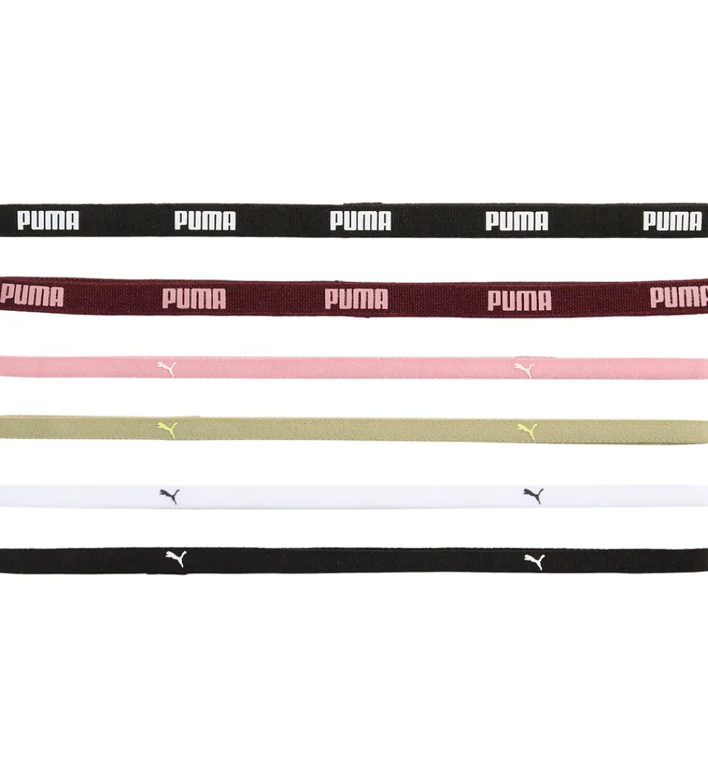 Hårbånd-Puma Pandebånd - 6-pak - Ruby Shimmer/Pink/Lux Army