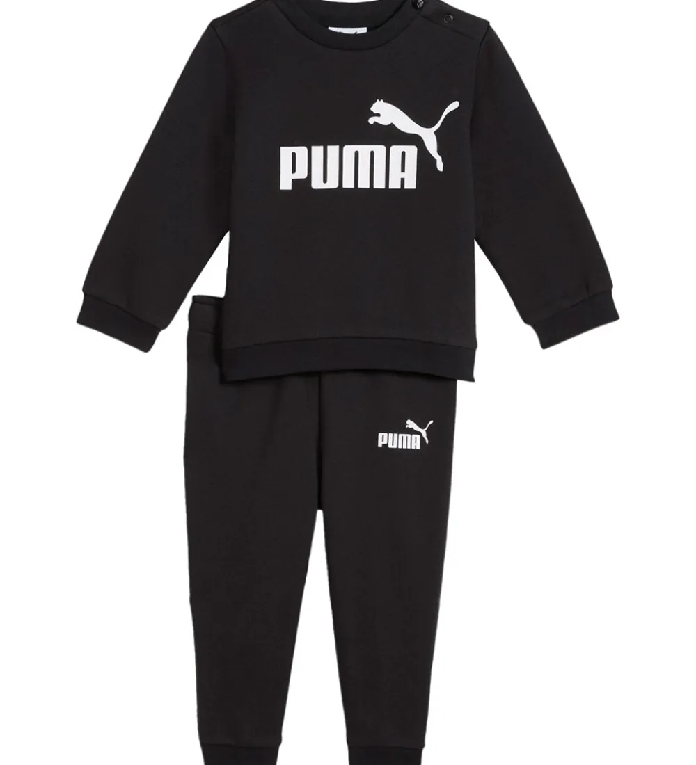 Træningssæt-Puma Sweatsæt - Minicats Ess Crew - Sort