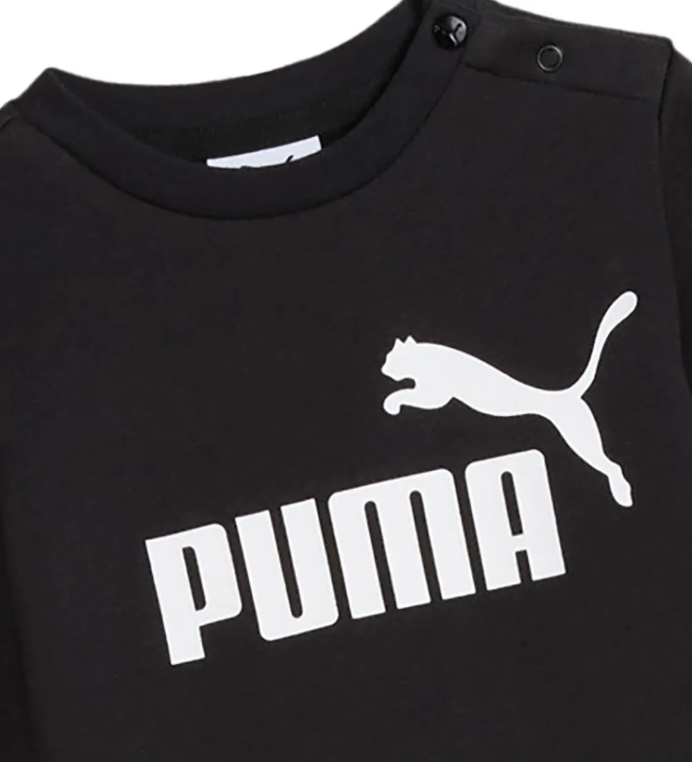 Træningssæt-Puma Sweatsæt - Minicats Ess Crew - Sort