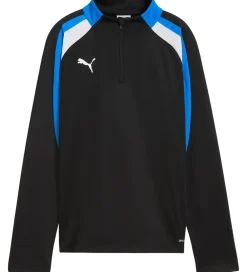 Puma T-Shirts Og Toppe|Træning Og Gymnastik*Træningsbluse m. Lynlås - Sort m. Blå/Hvid