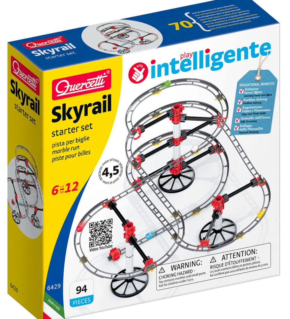 Quercetti Kuglebaner*Kuglebane - Skyrail Starter Set Rollercoster - 94 Dele