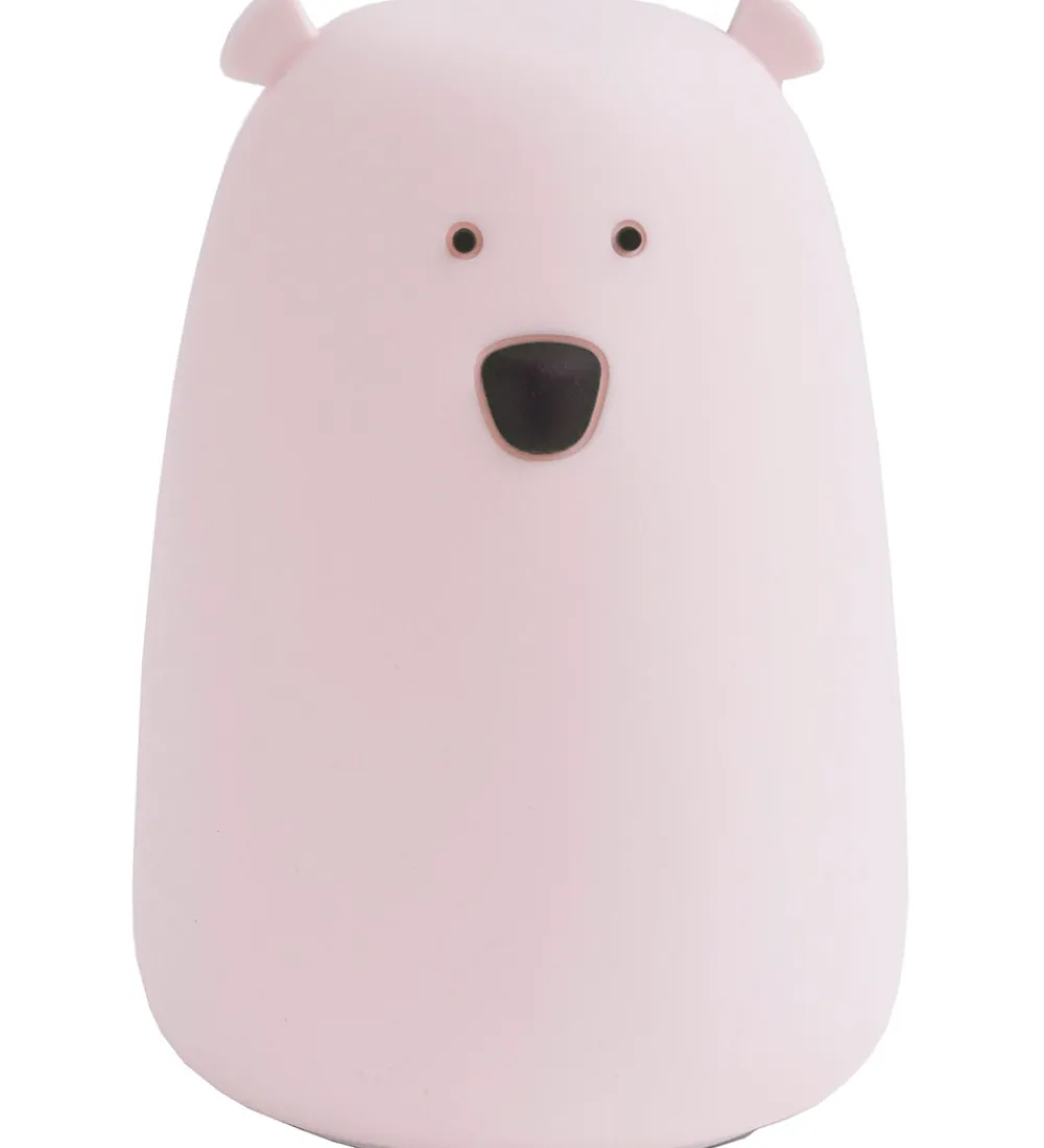 Rabbit & Friends Natlamper|Lamper*Lampe - Bjørn - 10,7x16 cm - Rosa
