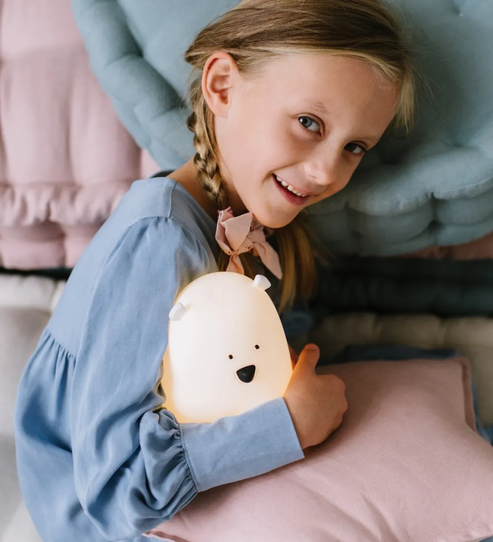 Natlamper-Rabbit & Friends Lampe - 11x17 cm - Stor Bjørn - Blå