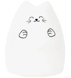Natlamper-Rabbit & Friends Lampe - 15x11 cm - Kat - Hvid