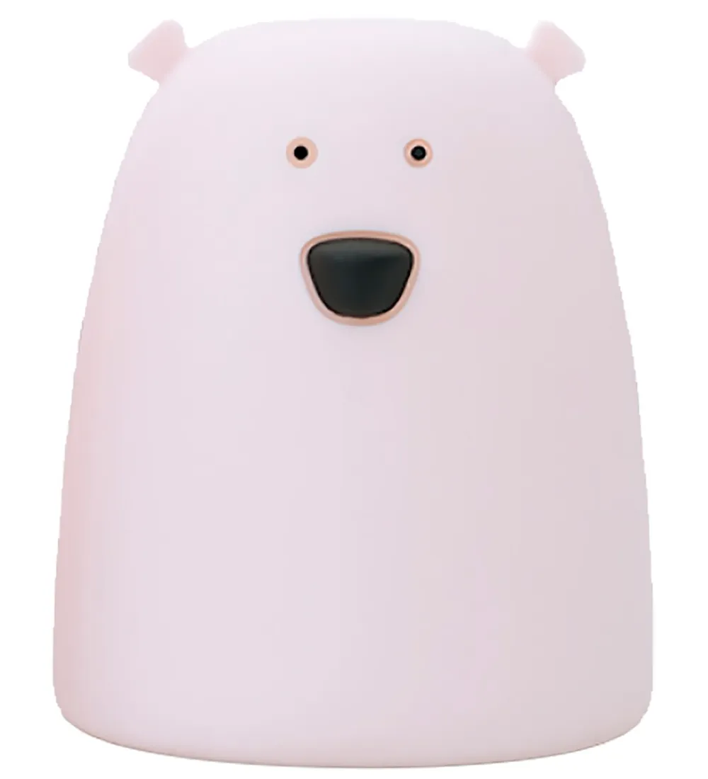Rabbit & Friends Natlamper*Lampe - 10x8,5 cm - Lille Bjørn - Rosa