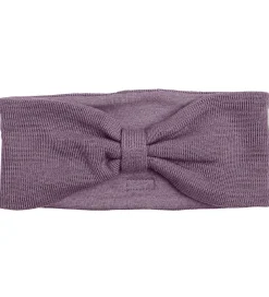 Racing Kids Pandebånd*Pandebånd - Uld/bomuld - Dusty Purple m. Sløjfe