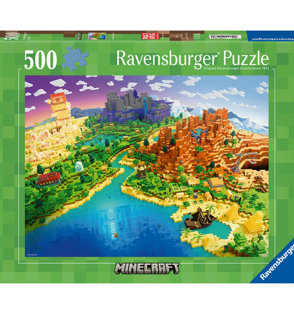 Ravensburger Puslespil*Puslespil - 500 Brikker - World of Minecraft