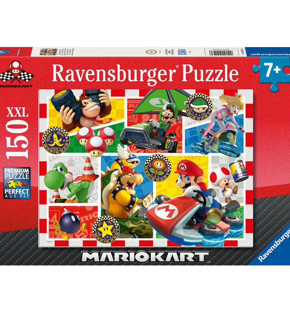 Puslespil-Ravensburger Puslespil - 150 Brikker - Mario Kart