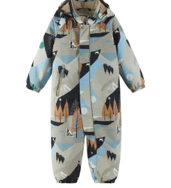 Flyverdragter-Reima Flyverdragt - Puhuri - Earthy Beige m. Print
