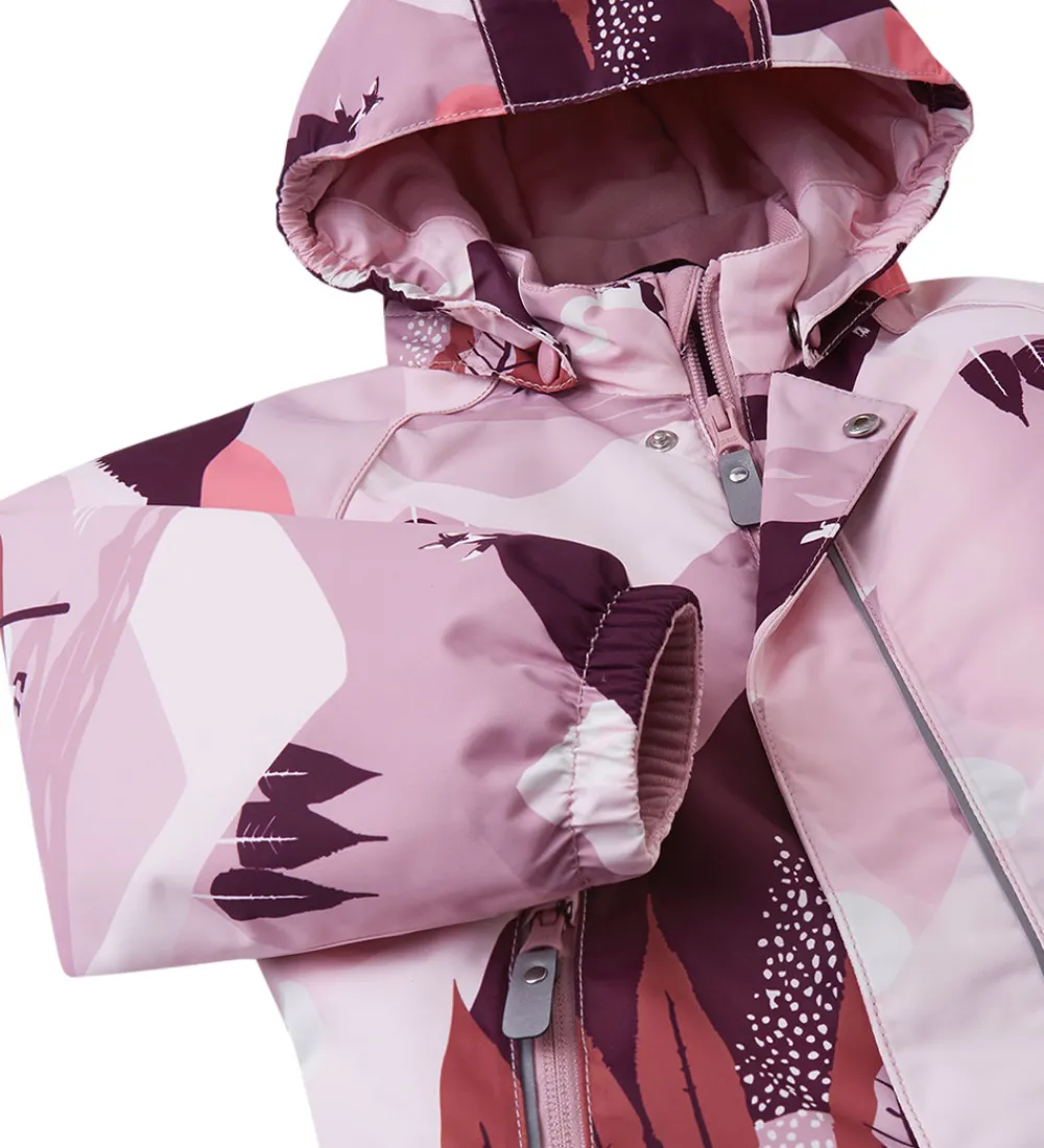 Flyverdragter-Reima Flyverdragt - Puhuri - Grey Pink m. Print