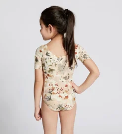Gymnastiktøj-Rethinkit Gymnastikdragt k/æ - Fraya - Flower Camouflage