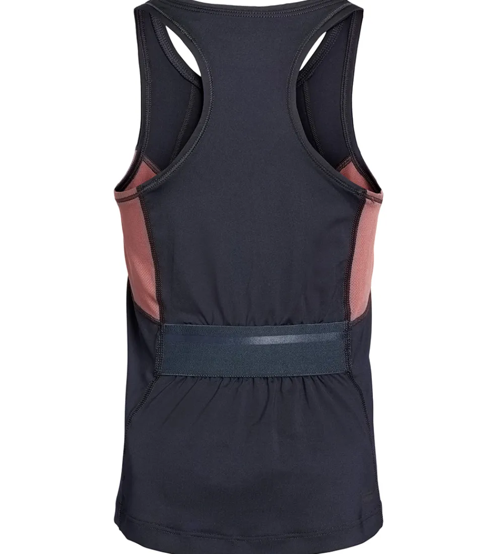 T-Shirts Og Toppe-Rethinkit Tanktop - Anais - Midnight Blue m. Gammelrosa