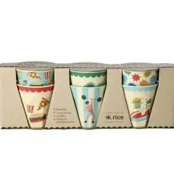 Kop Og Tudekop-Rice Kopper - Melamin - 6 stk. - 160 ml - Mint Fun Fair