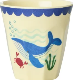 Rice Kop Og Tudekop*Kopper - Melamin - 6 stk. - 160 ml - Blue Ocean