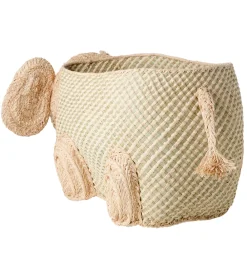 Rice Kurve*Opbevaringskurv - Raffia/Søgræs - Stor Elefant - Natur