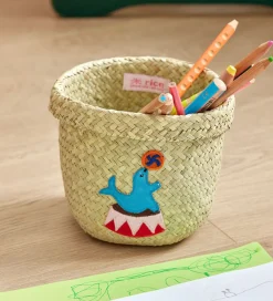 Rice Kurve|Opbevaring*Opbevaringskurv - Raffia/Søgræs - Circus - 15x15 cm - Natur